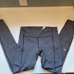 NWOT size 8 grey/black lululemon leggings